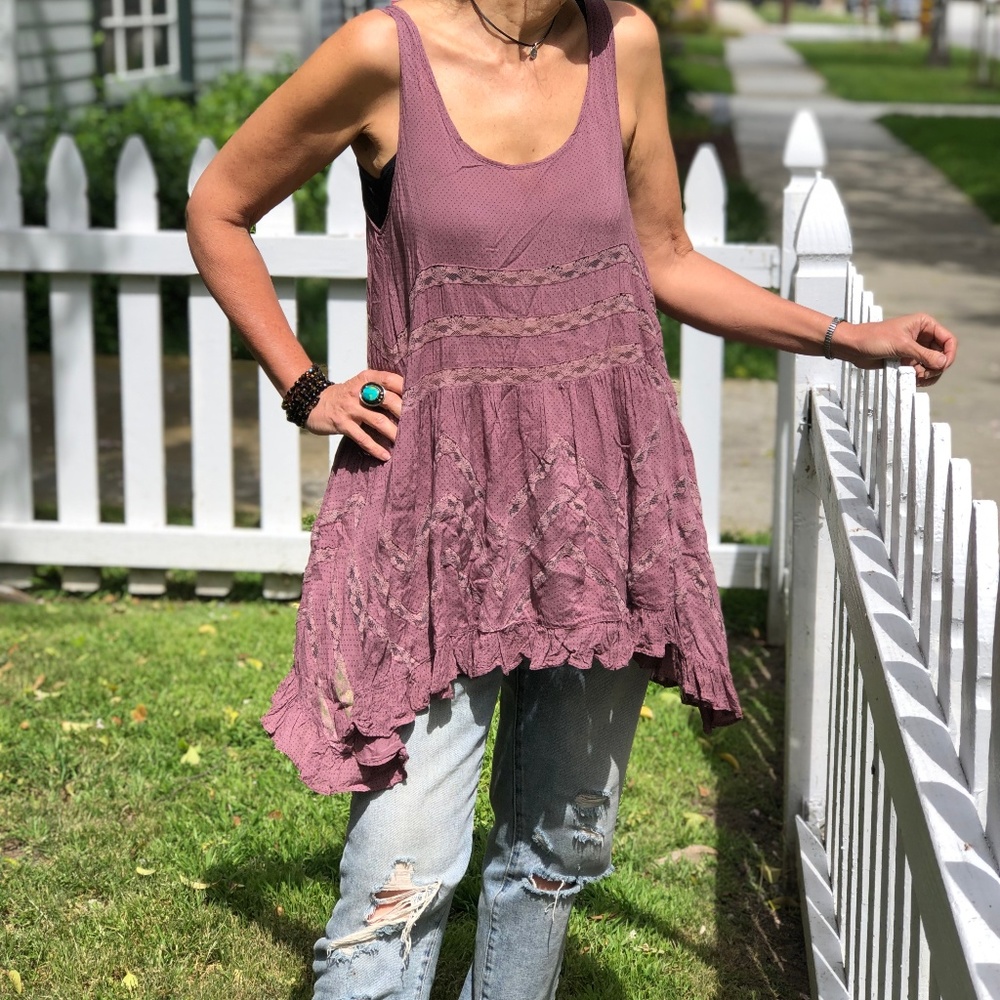 Free People Lace Top/ Mini Dress